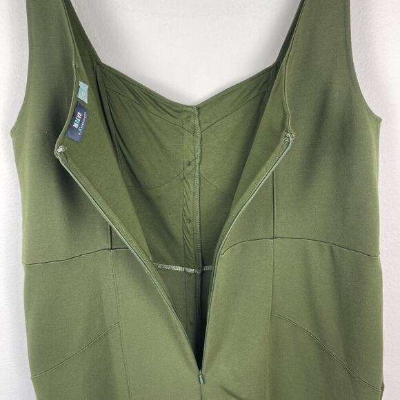 Anthropologie Maeve Knit Button Detail Midi Dress Moss Green Sleeveless Size 20W - Picture 12 of 15